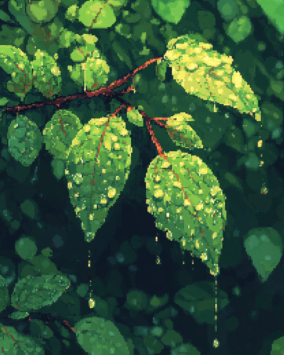 Pixel Art style, low-resolution graphics, blocky t