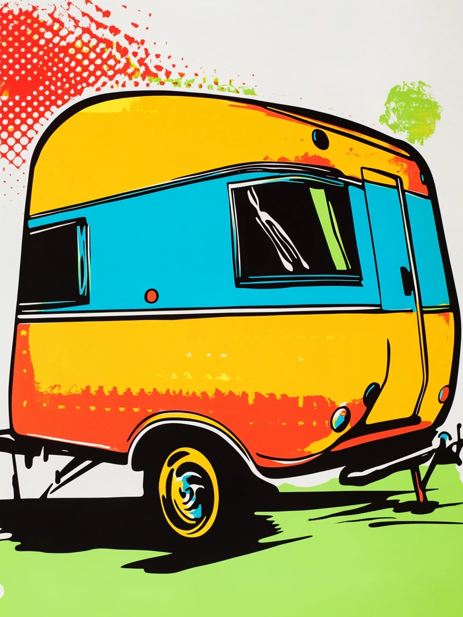 Pop Art style, bold colors and graphic patterns, a