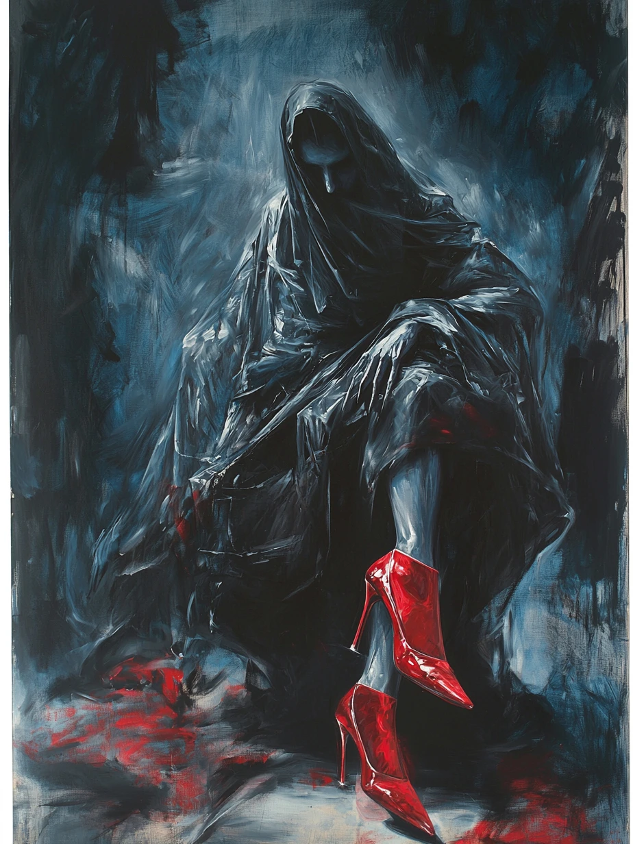 Al estilo de El Greco, caracterizado por formas alargadas, iluminación dramática