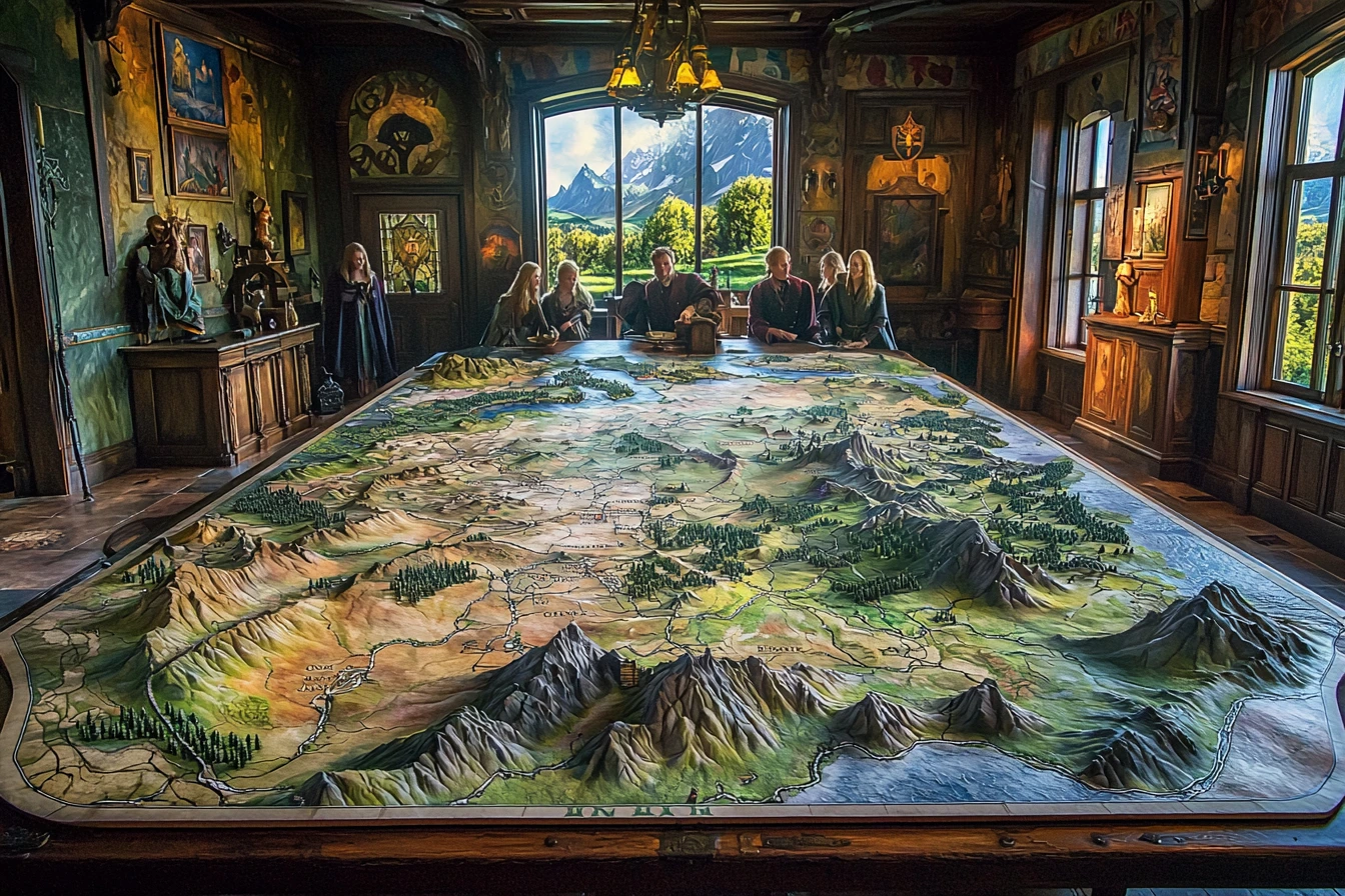 Style Renaissance nordique néerlandais, rappelant les paysages fantastiques et d